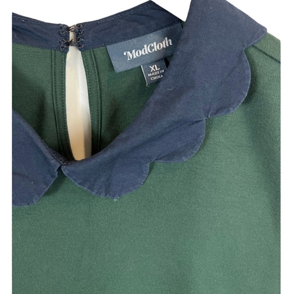 ❤️NWOT Modcloth Green All Polished Up Fit & Flare Scalloped Neck size XL❤️ - Picture 13 of 13